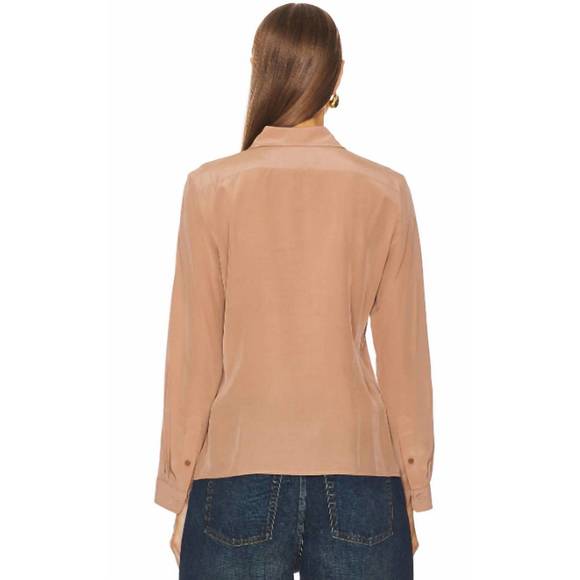 NEW NILI LOTAN simone shirt in mushroom - Picture 2 of 3